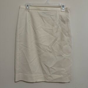 Pendleton 6 Petite Cream Virgin Wool Pencil Career Skirt